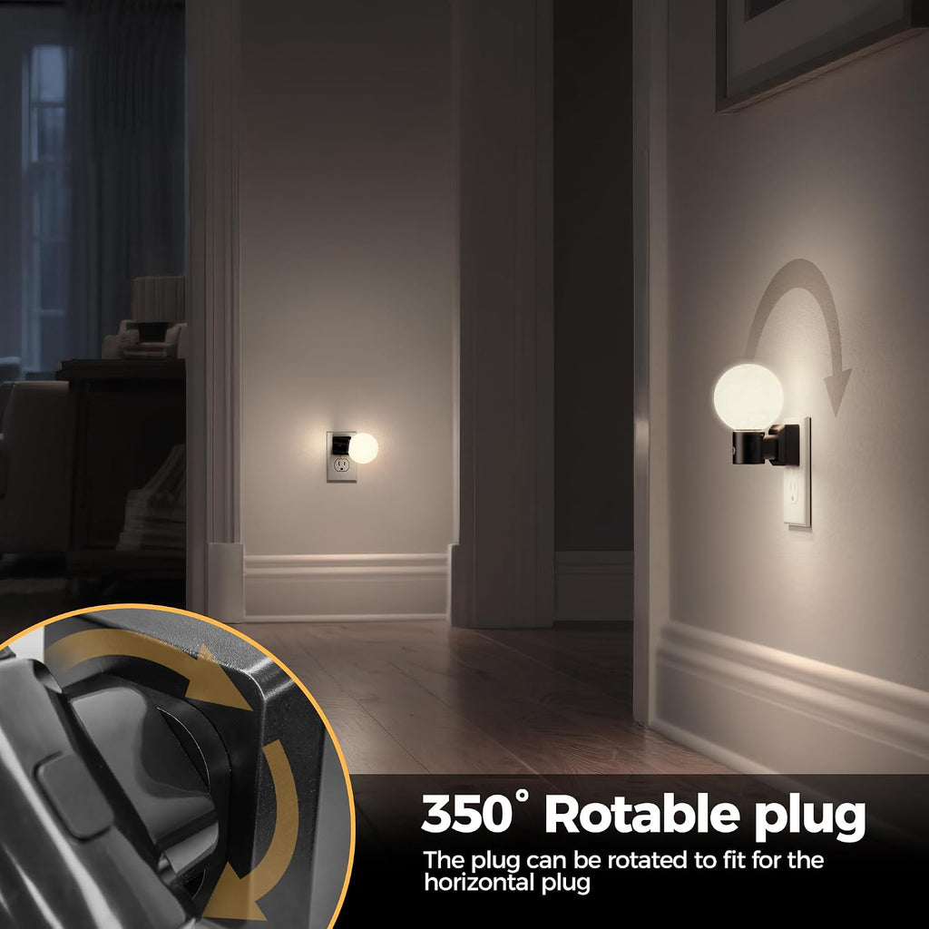 DORESshop Moon Night Light, Night Lights Plug into Wall, Dusk-to-Dawn Sensor, 3D Design 5000K Daylight White, Dimmable Nightlights Indoor…