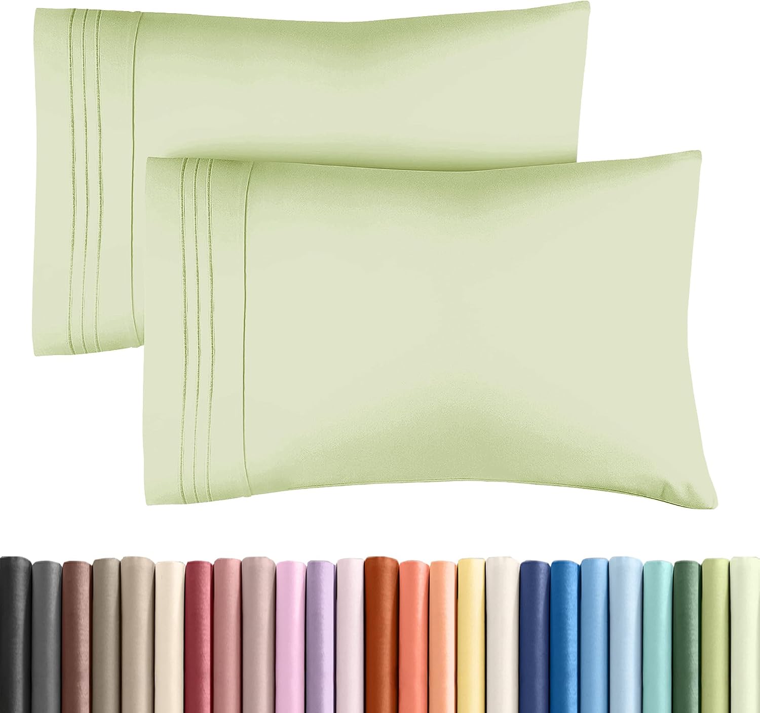 King Pillow Cases Set of 2 - Ultra Soft Hotel Quality Pillowcase Covers - Comfy, Cozy & Wrinkle Free - Shrinkage & Fade Resistant…