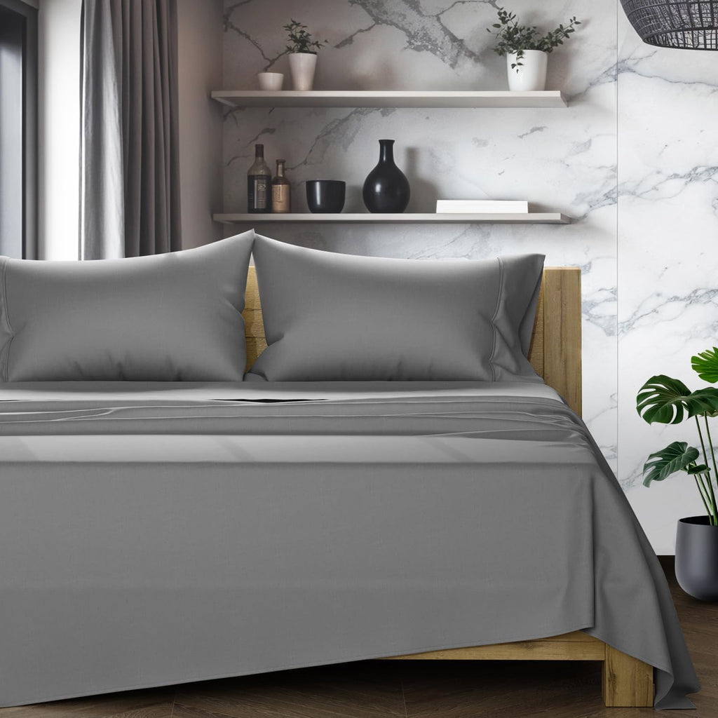 TEXAS LINEN CO. 100% Egyptian Cotton Sheets King Size Set - 1200 Series Star Sleepin' Collection Egyptian Cotton Luxury Sheets King Size…
