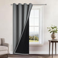 Yakamok 100% Blackout Curtains 84 Inches Long, 2 Thick Layers Heat and Full Light Blocking Soft Thermal Insulated Drapes for Bedroom(52" Wi…