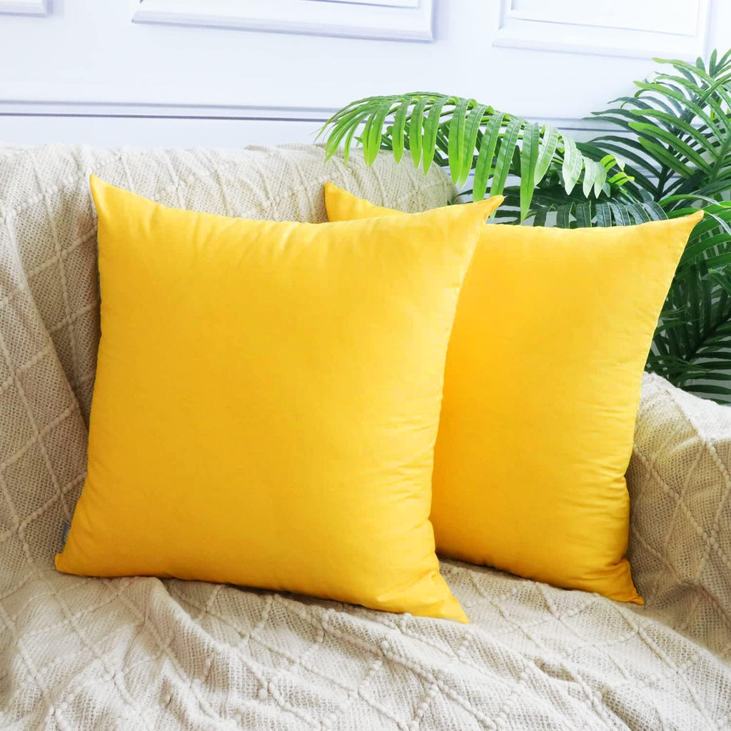 Thmyo 4-Pack 100% Cotton Comfortable Solid Decorative Throw Pillow Cases Square Cushion Covers Sublimation Blank DIY Throw Pillowcase (Only…