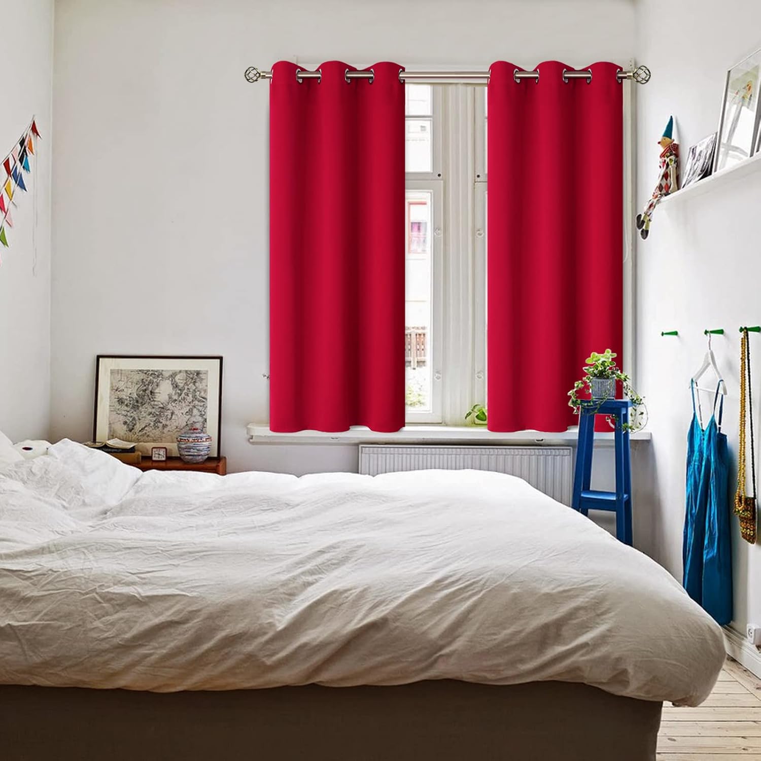 BGment Room Darkening Curtains 54 Inches Long - Grommet Thermal Insulated Drapes Window Treatment Curtains for Bedroom, 2 Panels, 38 x 54 I…
