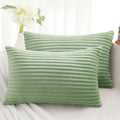 SimmoreHomeDecor Simmore Decorative Summer Throw Pillow Covers 12x20 Set of 2, Soft Natural Plush Flannel Double-Sided Fluffy Lumbar Pillow…