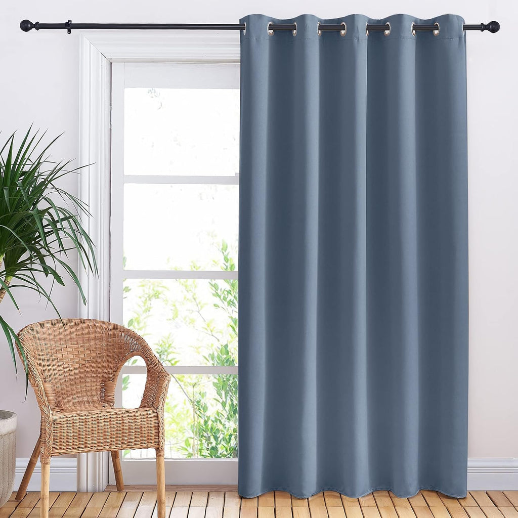 NICETOWN Stone Blue Bedroom Blackout Curtain Panel, Privacy Window Thermal Insulated Blackout Drape/Drapery for Loft, Guestroom (1 Panel…