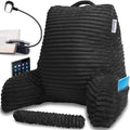 Homie Reading Pillow with Reading Light and Wrist Support, Has Arm Rests, and Back Support for Bed Rest, Lounging, Reading, Working on…