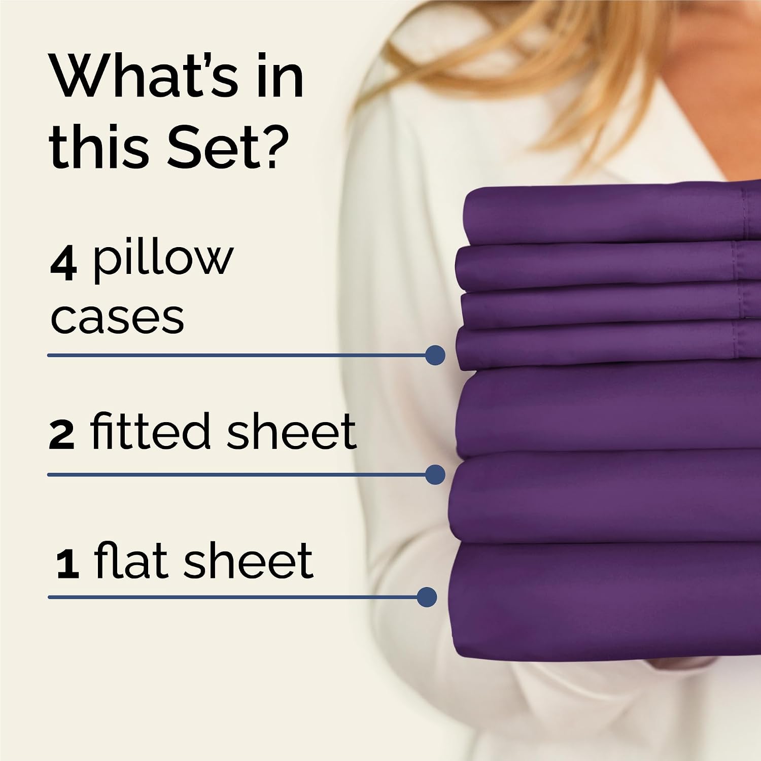 Split King 7 Piece Sheet Set - Comfy, Breathable & Cooling - Soft Hotel Luxury Bedding for Women, Men, Kids, Teens and Children - 1 Flat…
