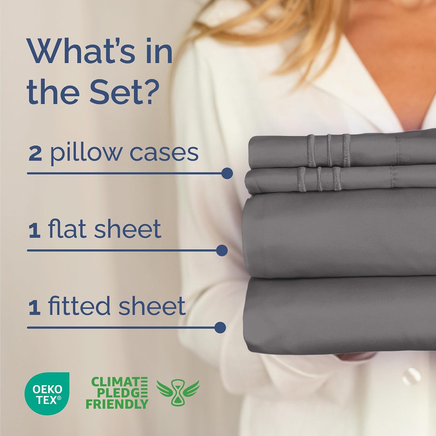 Cal King Size 4 Piece Sheet Set - Comfy Breathable & Cooling Sheets - Hotel Luxury Bed Sheets for Women & Men - Deep Pockets, Easy-Fit…