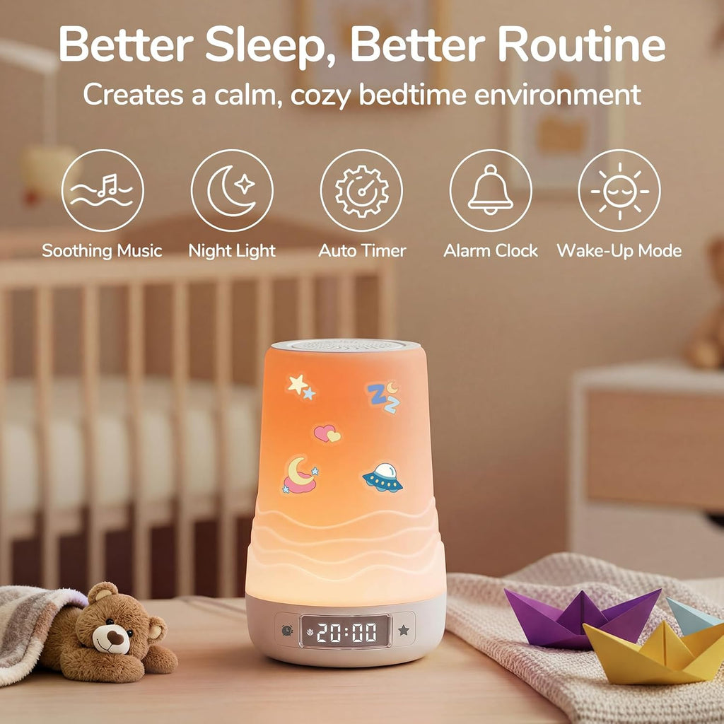 Mewaii White Noise Sound Machine Baby & Adult, 360° RGB Night Light, AI Cry Detection, App Control, 100 Soothing Sounds, Sleep Routine Buil…