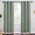 NICETOWN Greyish Green Room Darkening Curtains for Kitchen, Set of 2, 42 inches Wide by 78 inches Long, Window Treatment Thermal…