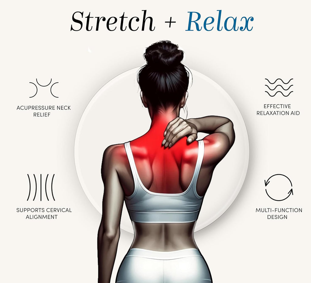 Halo Neck Stretch Pillow Supportive Cervical Comfort for, Posture Alignment, and Stress Reduction
