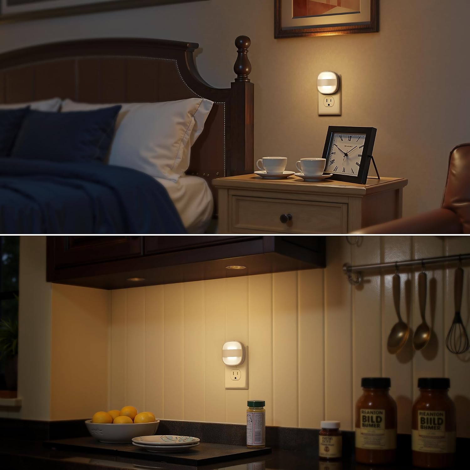 Briignite LED Night Lights Plug Into Wall,2 Packs Plug in Night Light with Dusk to Dawn Sensor, Foldable Plug Nightlight Adjustable…
