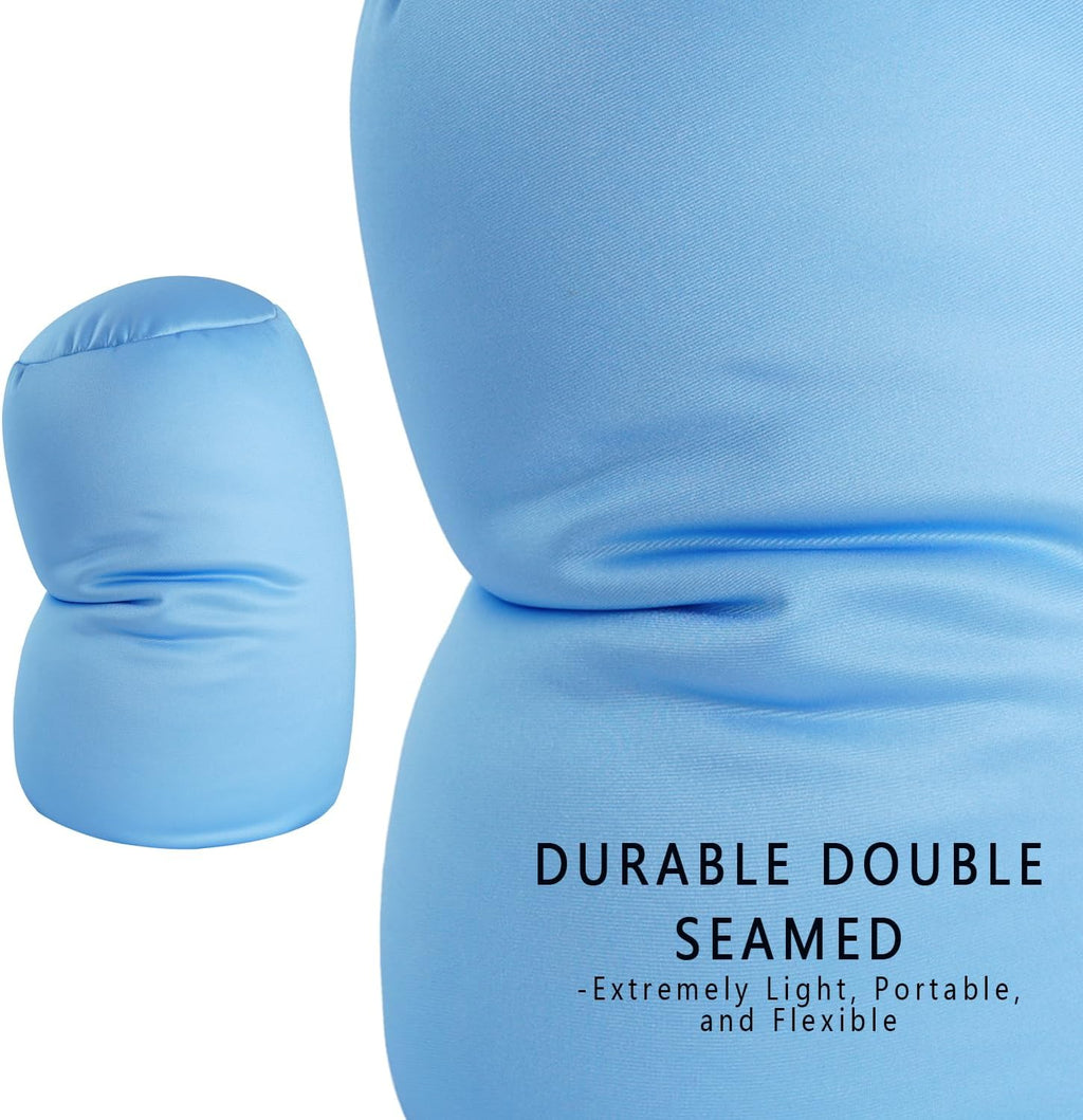 Microbead Neck Body Pillow Tube Microbead Bolster Bean Smooth Cool Pillow Neck Cervical Roll Pillow for Sleeping 7 x 12Inch Throw Travel…