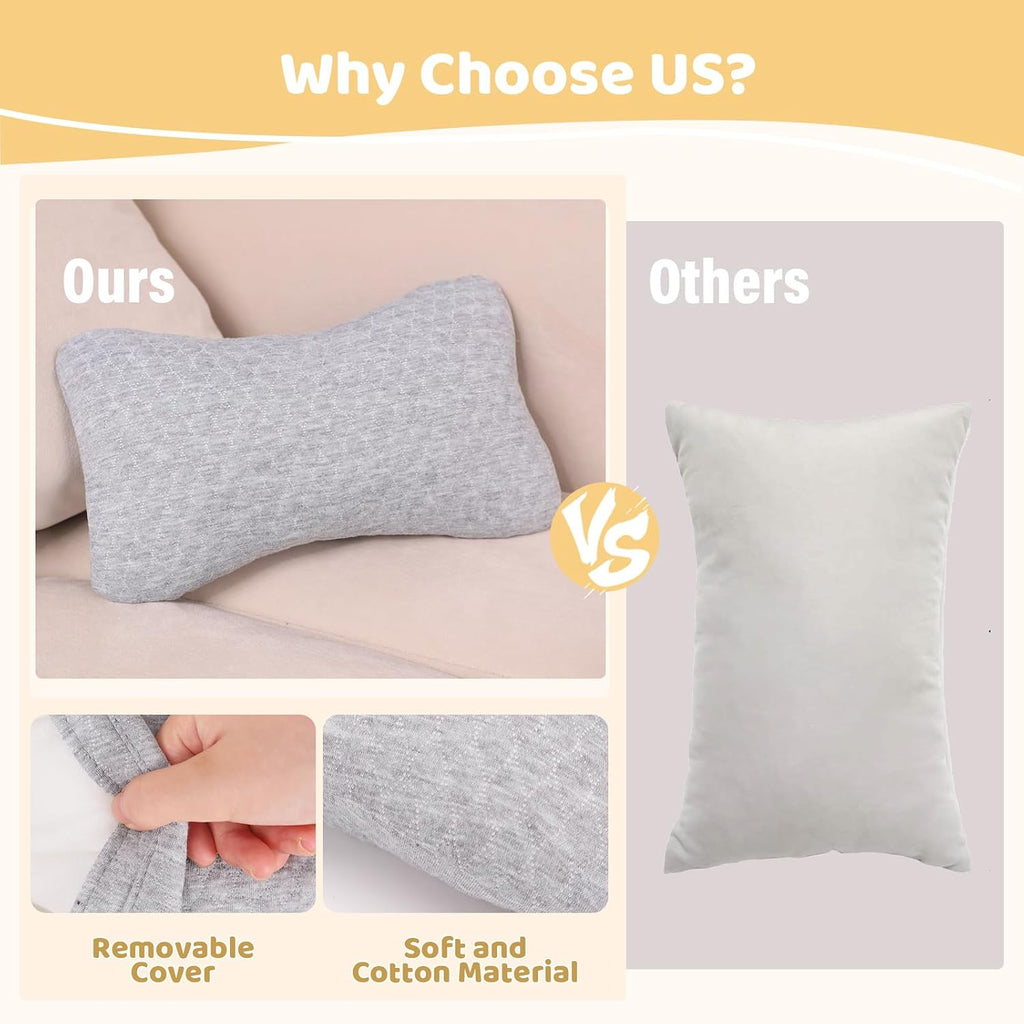 vocheer Small Pillows for Sleeping, 11"x 7" Mini Travel Pillow, Tiny Pillows for Neck, Wrist, Lumbar and Knee, Pets Pillow, Cotton…