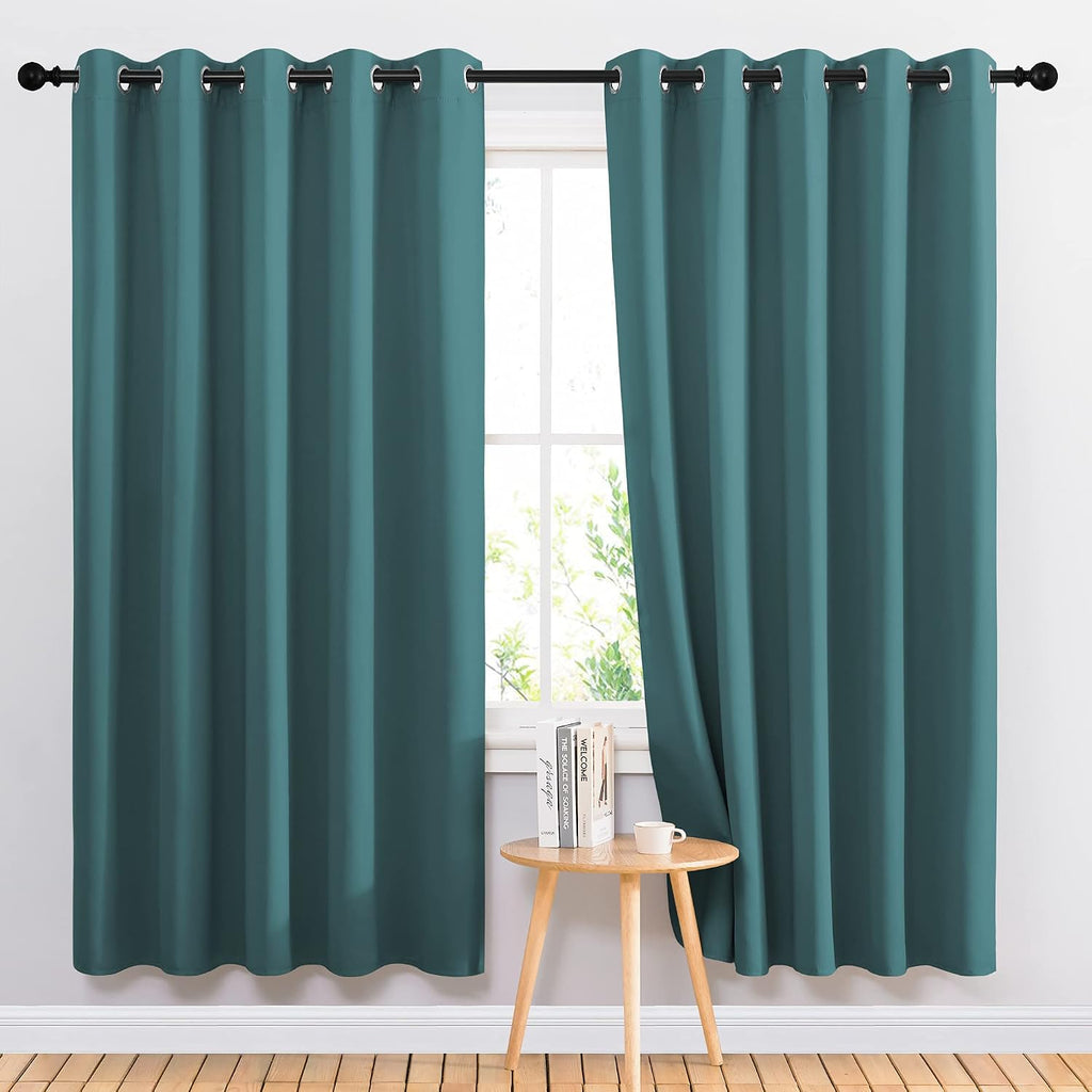 NICETOWN Insulated Curtains Blackout Draperies - Triple Weave Microfiber Home Thermal Insulated Solid Ring Top Blackout Curtains/Panels…