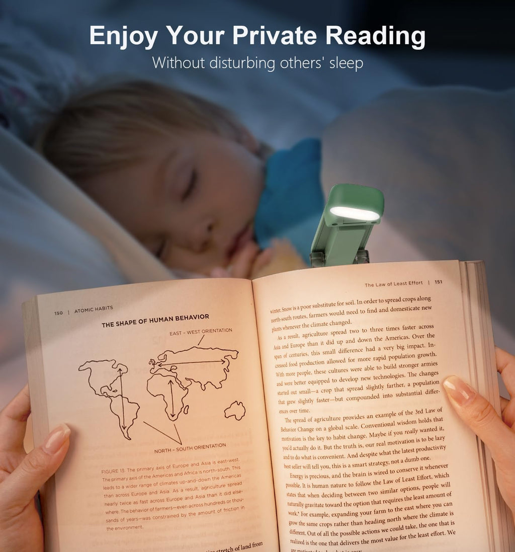 Gritin Reading Light, Book Light for Reading in Bed-Eye Caring 3 Colors, 5-Level Dimmable Brightness, Long Lasting, Compact Size…