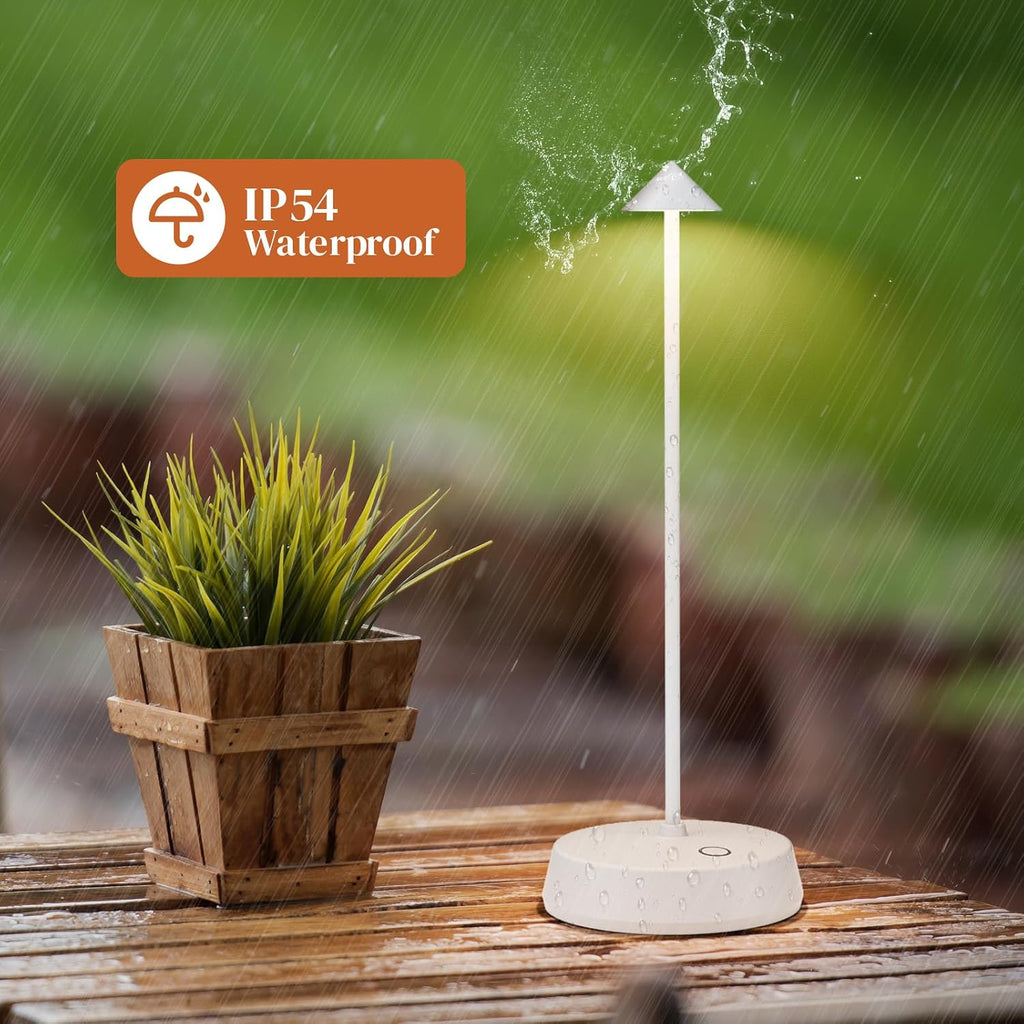 Cordless Table Lamp Rechargeable, Battery Operated 6000mAh Desk Lamp Touch Dimmable Lamp Outdoor Waterproof Portable Wireless Table…