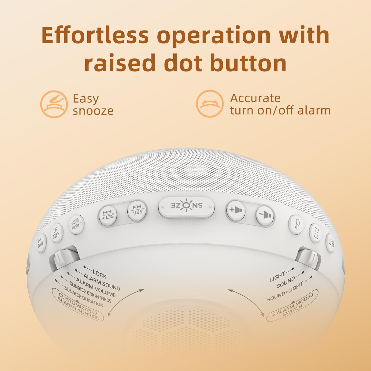 Odokee Sunrise Alarm Clock White Noise Machine: Natural Wake Up Light - Dimmable Clock with Bluetooth Speaker for Bedroom - 25 Sleep…