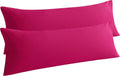 Ntbay Body Pillowcase Set of 2, 20x54 inches, Soft, Wrinkle, Fade Resistant, Magenta, Microfiber, Envelope Closure, 2 Pcs, Machine Washable…