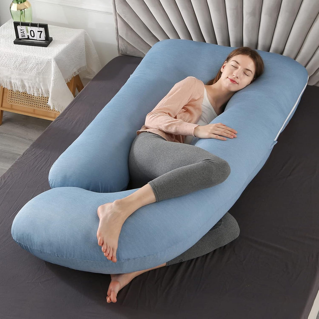 Elover Cooling Pregnancy Pillows for Sleeping, U Shaped Full Body Pillow with Removable Cover, Pregnant Women Must Haves, Maternity…
