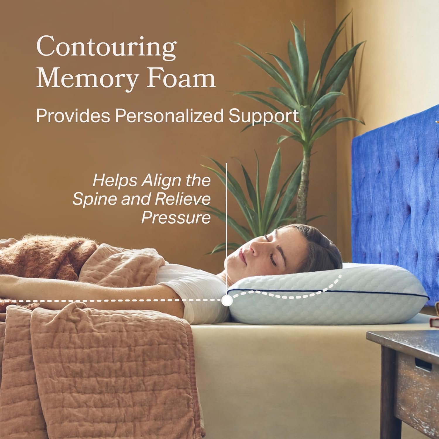 WEEKENDER Gel Memory Foam Pillow - Queen Size - 2-Pack - Medium Firm Feel - Neck & Shoulder Support - For Back & Side Sleepers - Home…