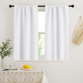 Rybhome RYB HOME French Door Window Curtain Covering, Rod Pocket Thermal Insulated Privacy Non See Through Drapes for Bathroom Window, Widt…