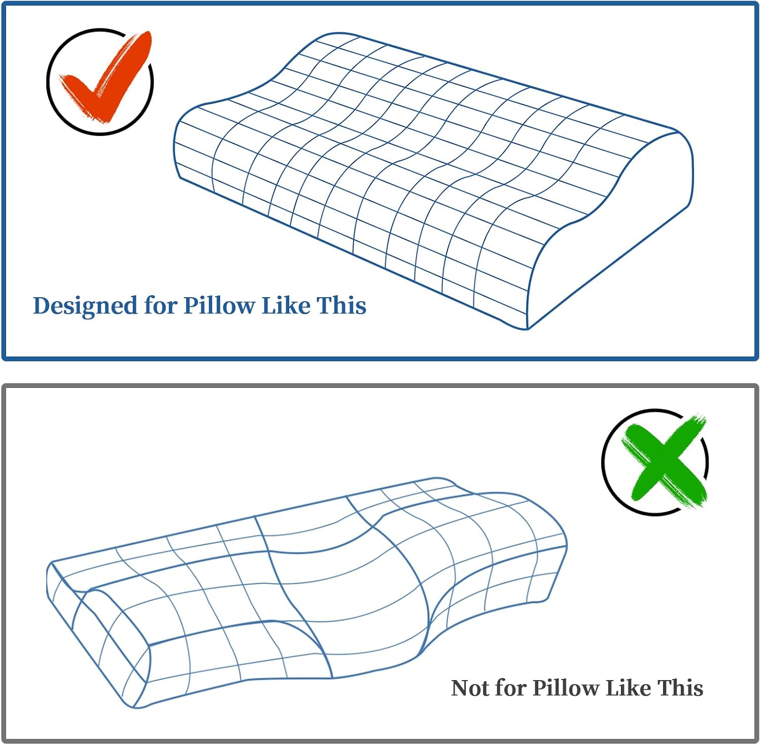Hombys Satin Pillow Case for Contoured Support - Zippered Pillow Cover for Neck - Silky, Smooth and Breathable, 20"x12.5"x4", Pure White 5…