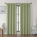 Gwine Sage Green Blackout Curtains for Living Room 72 inches Long, Noise Reducing Room Darkening Window Treatment Curtains for Bedroom…