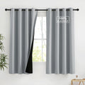 NICETOWN Grey Blackout Curtains for Bedroom 63 Inch Long - Grommet Thermal Insulated Plylux Curtains Light Block Room Darkening Window…