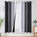 Estelartextiler Estelar Textiler Full Room Darkening Blackout Curtains 72 Inch Length 2 Panels Set, Ombre Greyish White and Black Thermal I…