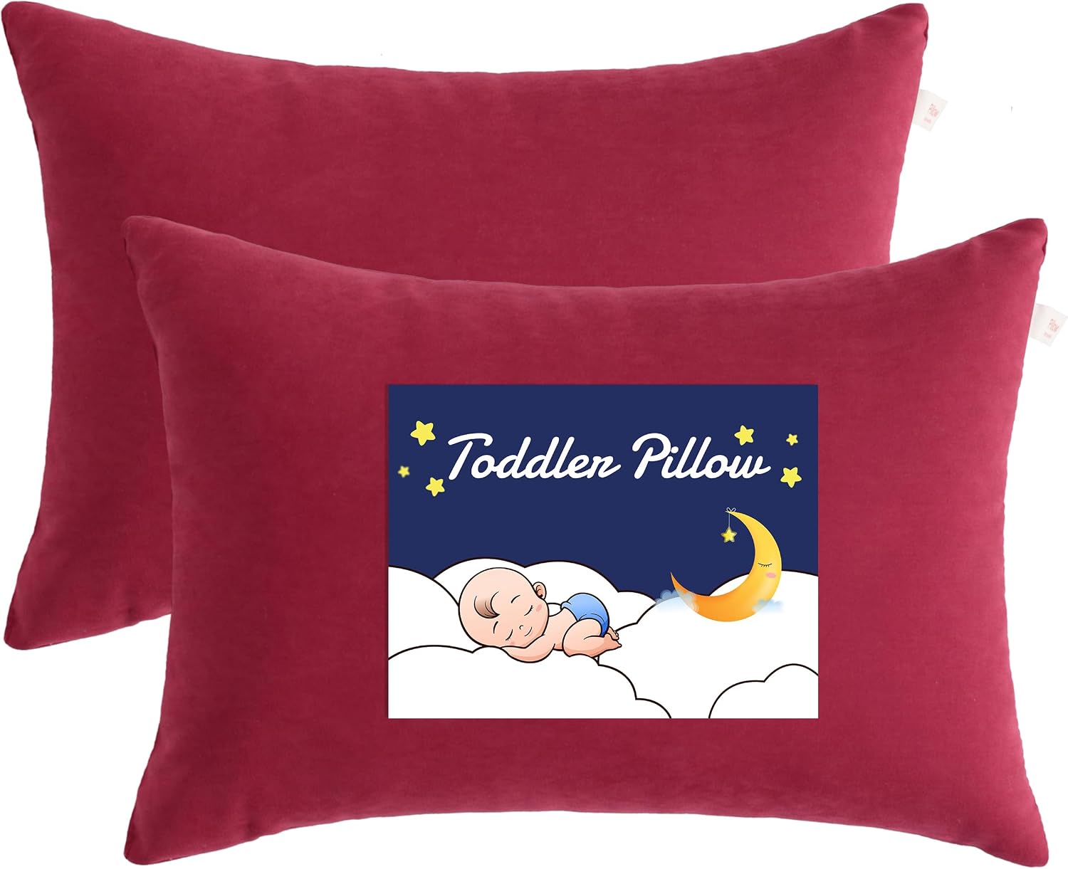 Ntbay Toddler Pillows, Down Alternative 13"x18" Pillows, Machine Washable - Soft and Breathable Travel Small Pillows for Sleeping, Ideal fo…