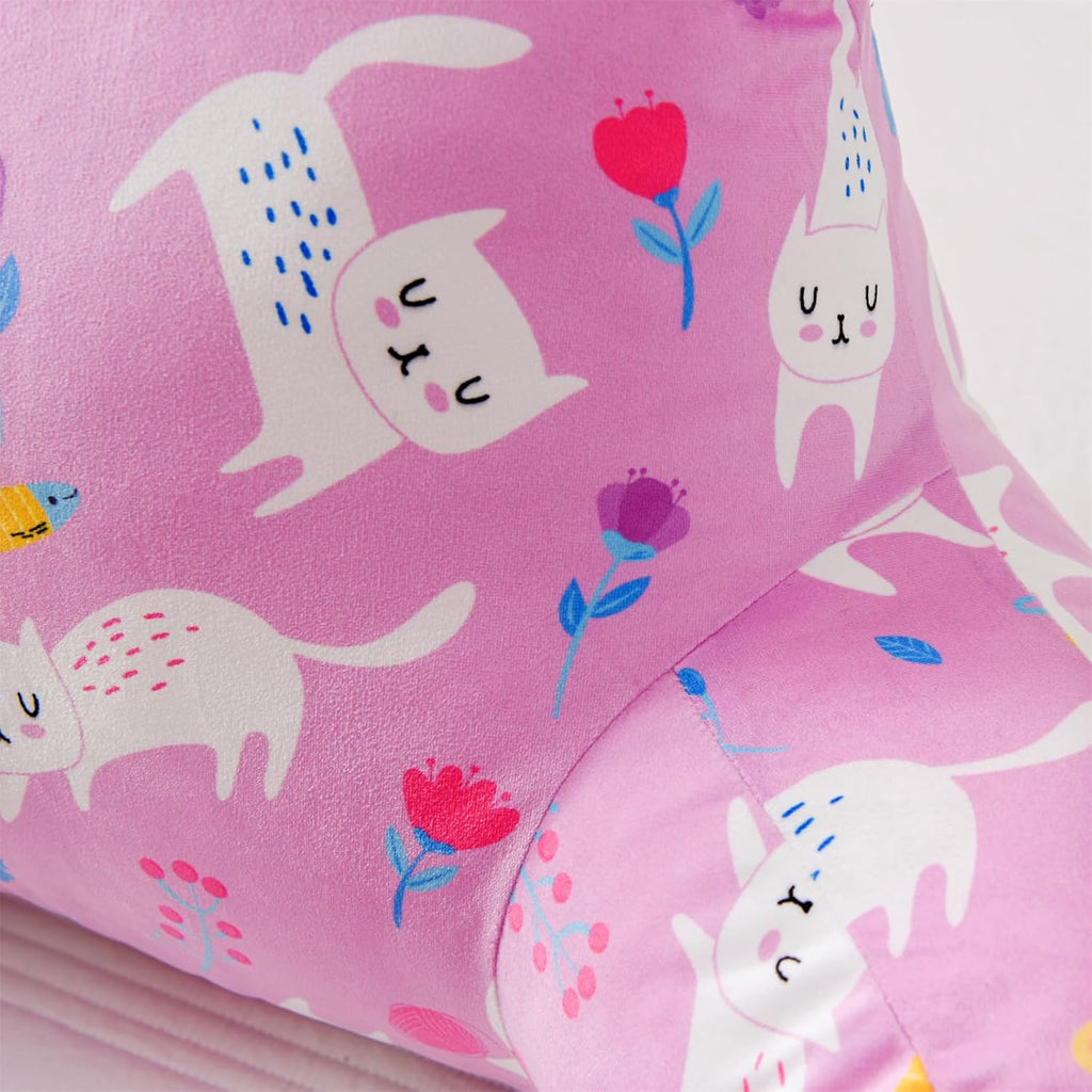 Aimuan Pink Cat Reading Pillow Bed Rest Wedge Backrest Pillow with Arms Back Support for Sitting Up in Bed Cushion Incline Rest Sleeping…