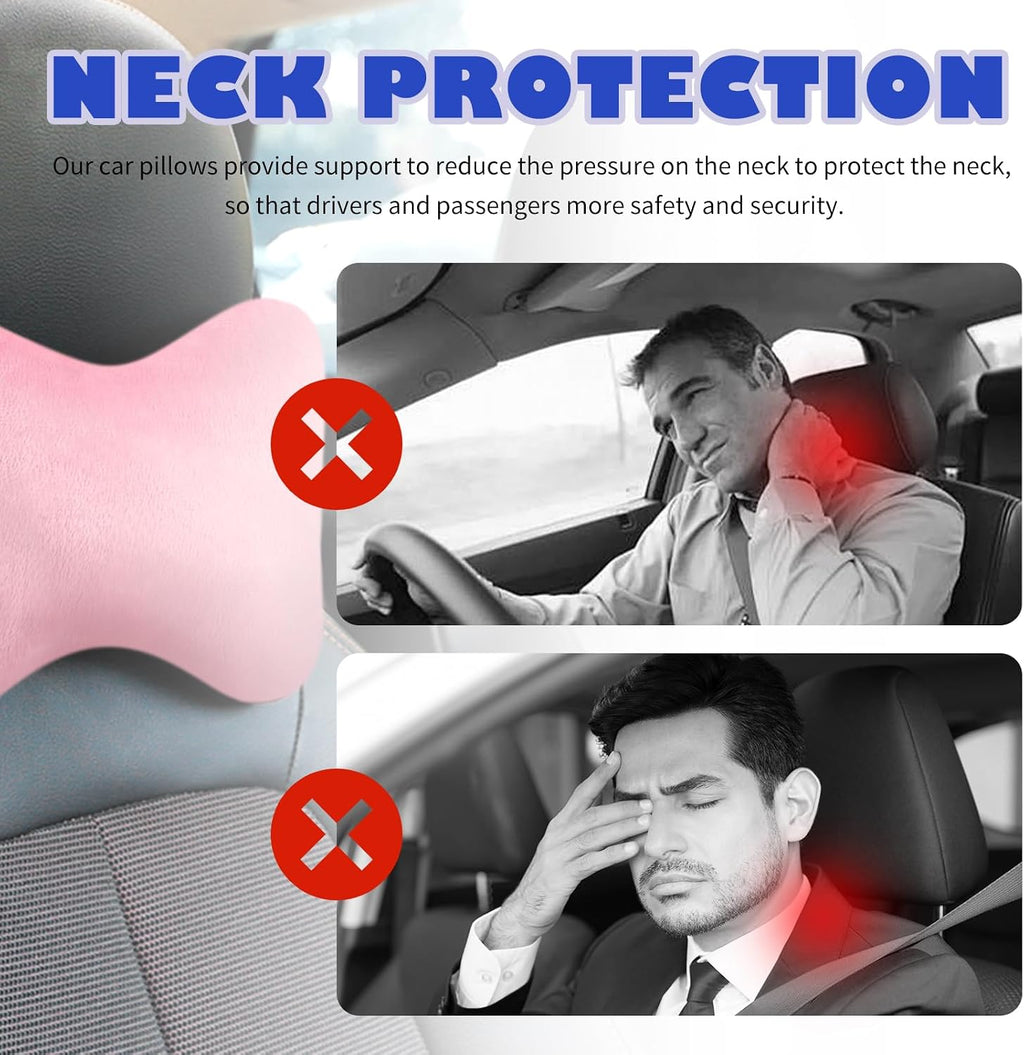 2PCS Car Headrest Pillow, Soft & Comfortable Car Neck Pillow for Driving Fatigue Relieve, All-Season Universal Cars Head Rest Pillows…