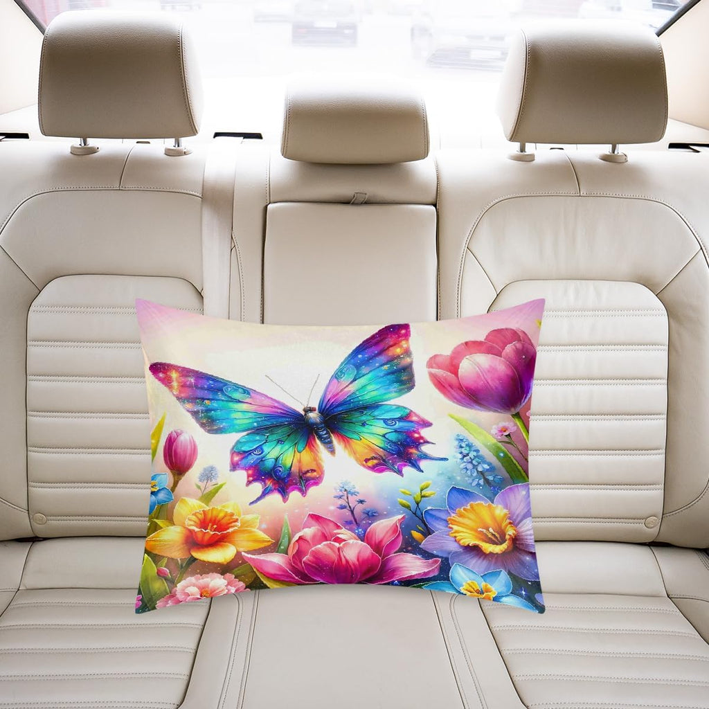 Colorful Butterfly Flowers Satin Pillowcase for Hair and Skin Soft Silk Pillow Cases with Envelope Closure Cooling Pillow Case Slip 15.99…
