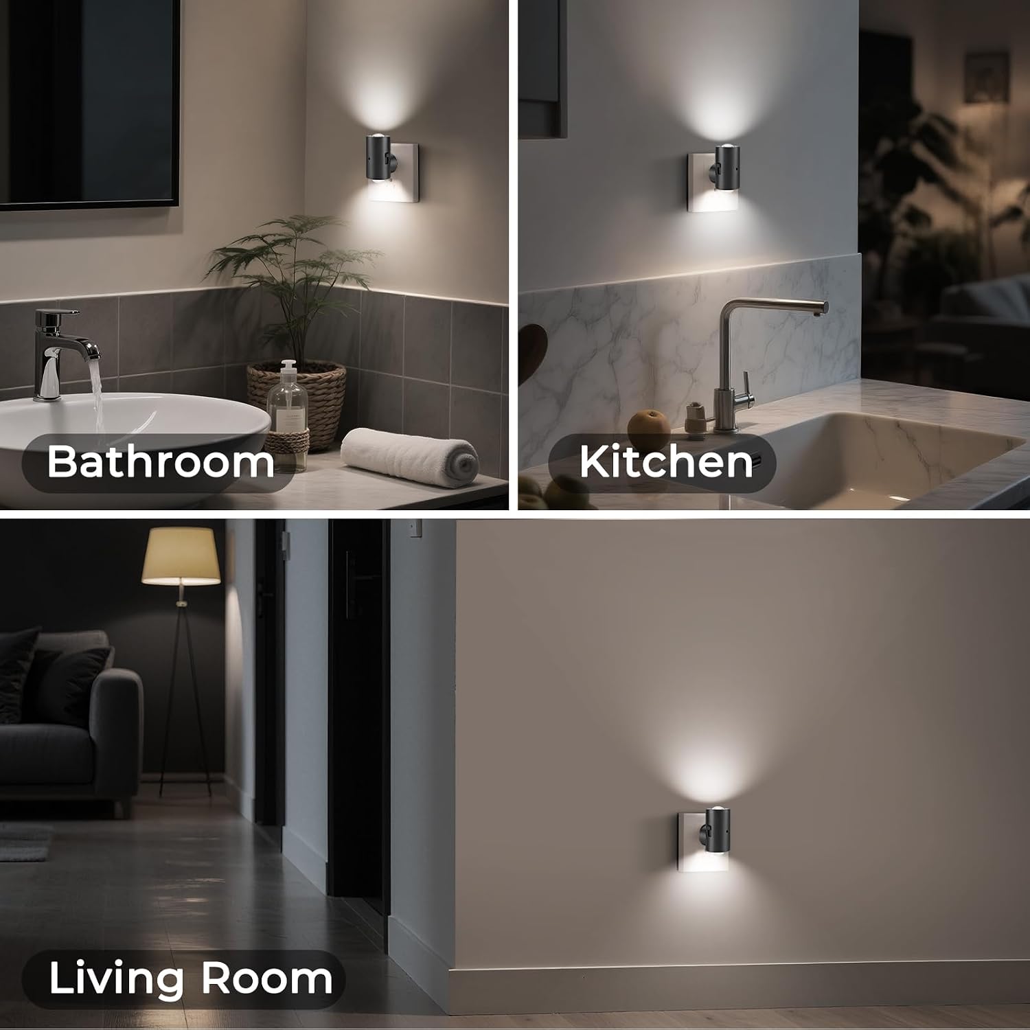 TSEXES LED Night Lights Plug into Wall, Dimmable Plug in Night Light, Dusk to Dawn,5000K Daylight,0-200LM Bright Nightlight Auto-On/Off…