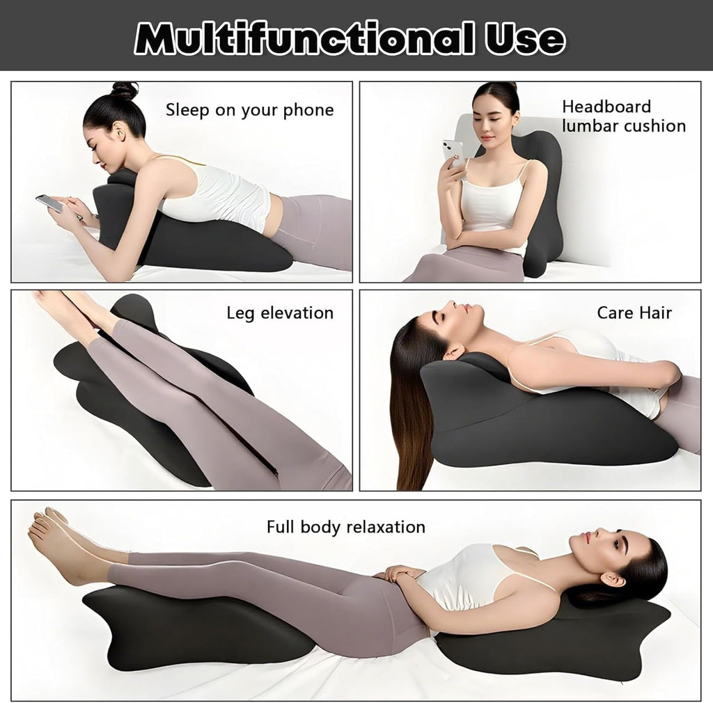 Generic Multi-Functional Memory Foam Ergonomic Wedge Pillow for Reading & Back Support, 27° Angle Contoured Cushion for Sitting or L…
