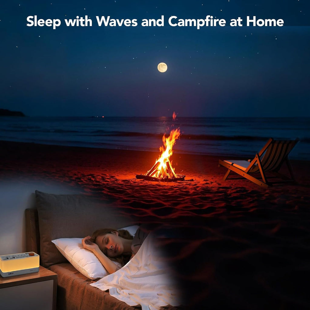 takoo 3-in-1 Sleep Sound Machine/Portable Bluetooth Speaker/12 Colors Night Light, Mixable 8 Nature Sounds & White Noise Machine, Sleep Tim…