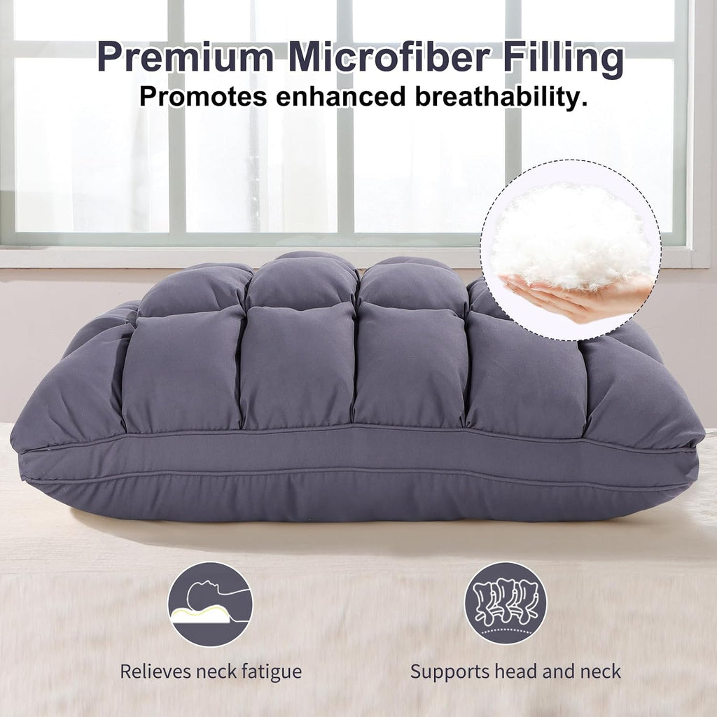 Yourmoon YOUR MOON Pillows King Size Set of 2, Soft Support King Pillows 2 Pack for Bed, Fluffy Down Alternative Pillow, Luxury Hotel Gel P…
