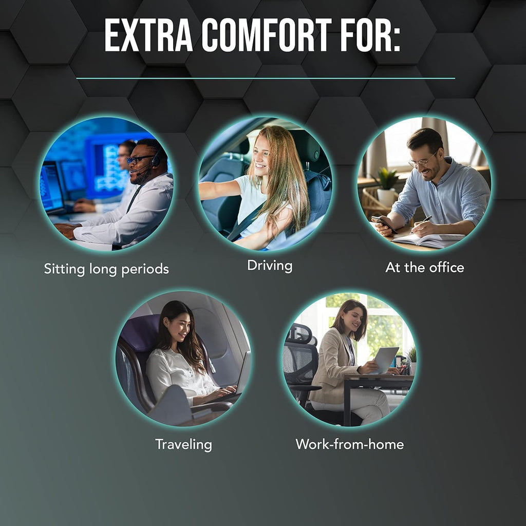 Samsonite Memory Foam Lumbar Support Pillow for Office Chair, Gaming Chair & Car Seat Automotive Use, Ergonomic Back Cushion, Work from…