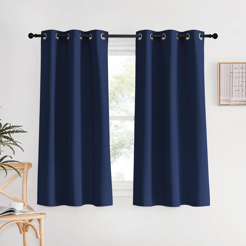 NICETOWN Navy Blackout Curtains & Drapes, 1 Pair, W34 x L60, Window Treatment Energy Saving Thermal Insulated Room Darkening Solid…