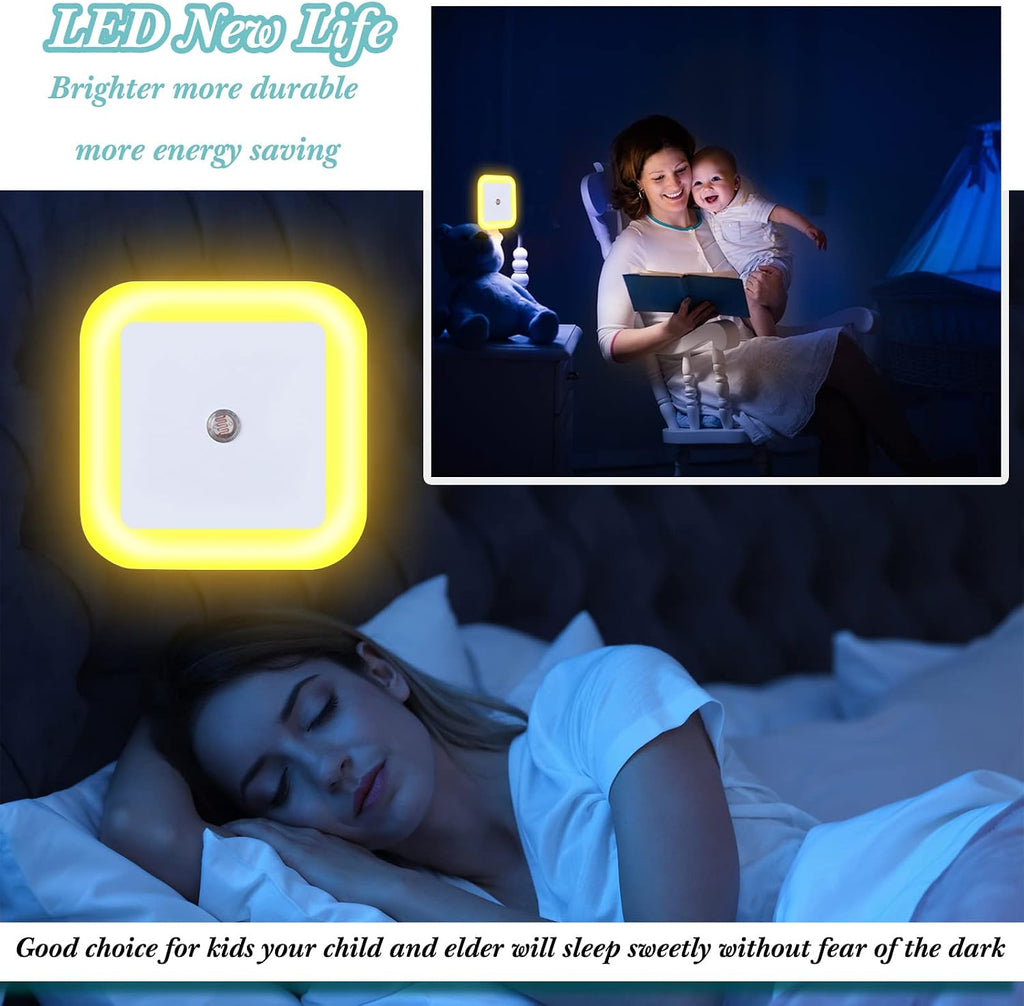 Hortsun 24 Packs LED Night Lights Plug into Wall with Smart Dark Sensor Automatic Hallway Plug in Lights for Bedroom, Bathroom, Toilet…