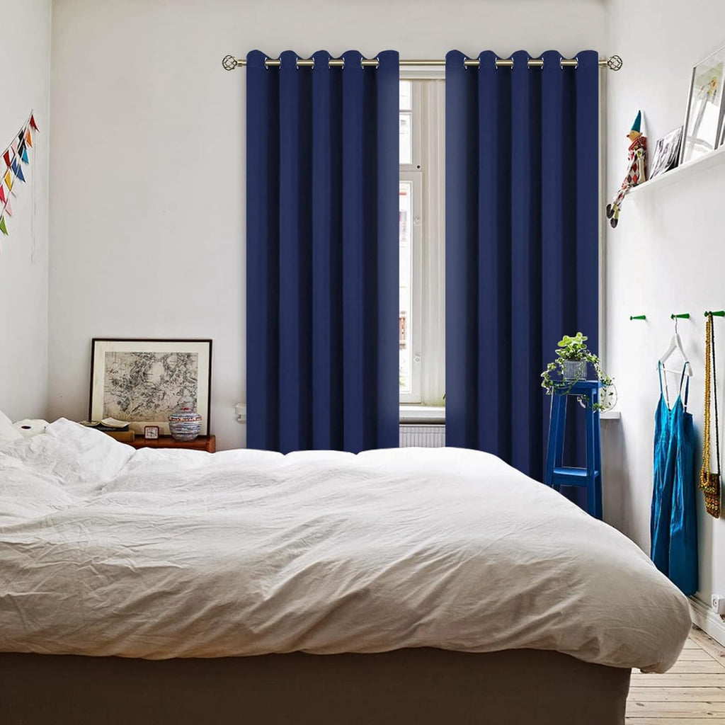 BGment Blackout Curtains for Bedroom - Grommet Thermal Insulated Room Darkening Curtains for Living Room, Set of 2 Panels (70 x 84 Inch, Na…