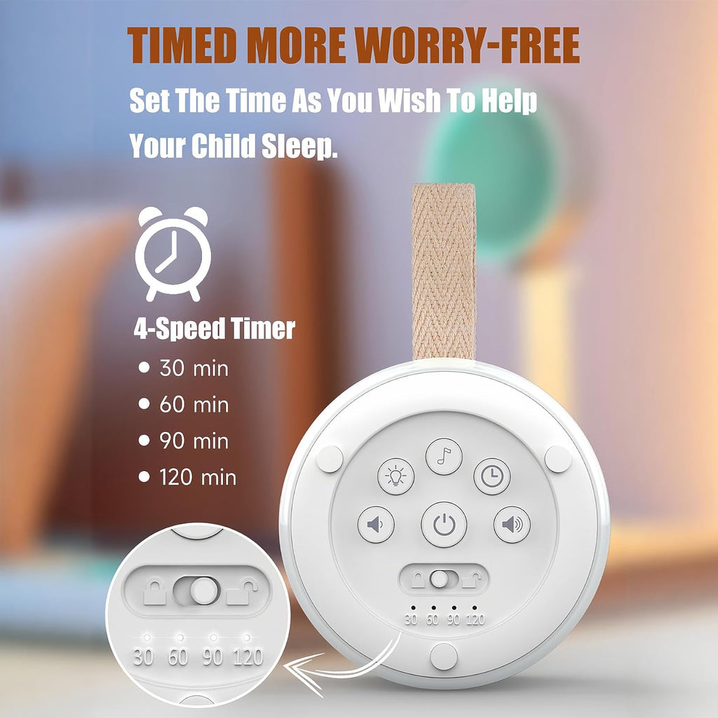 Exporify Sound Machine with 24 Relaxing Nature Sounds, Sleep Portable Travel White Noise Machine for Home, Office, Nursery, Timed and Adjustabl…