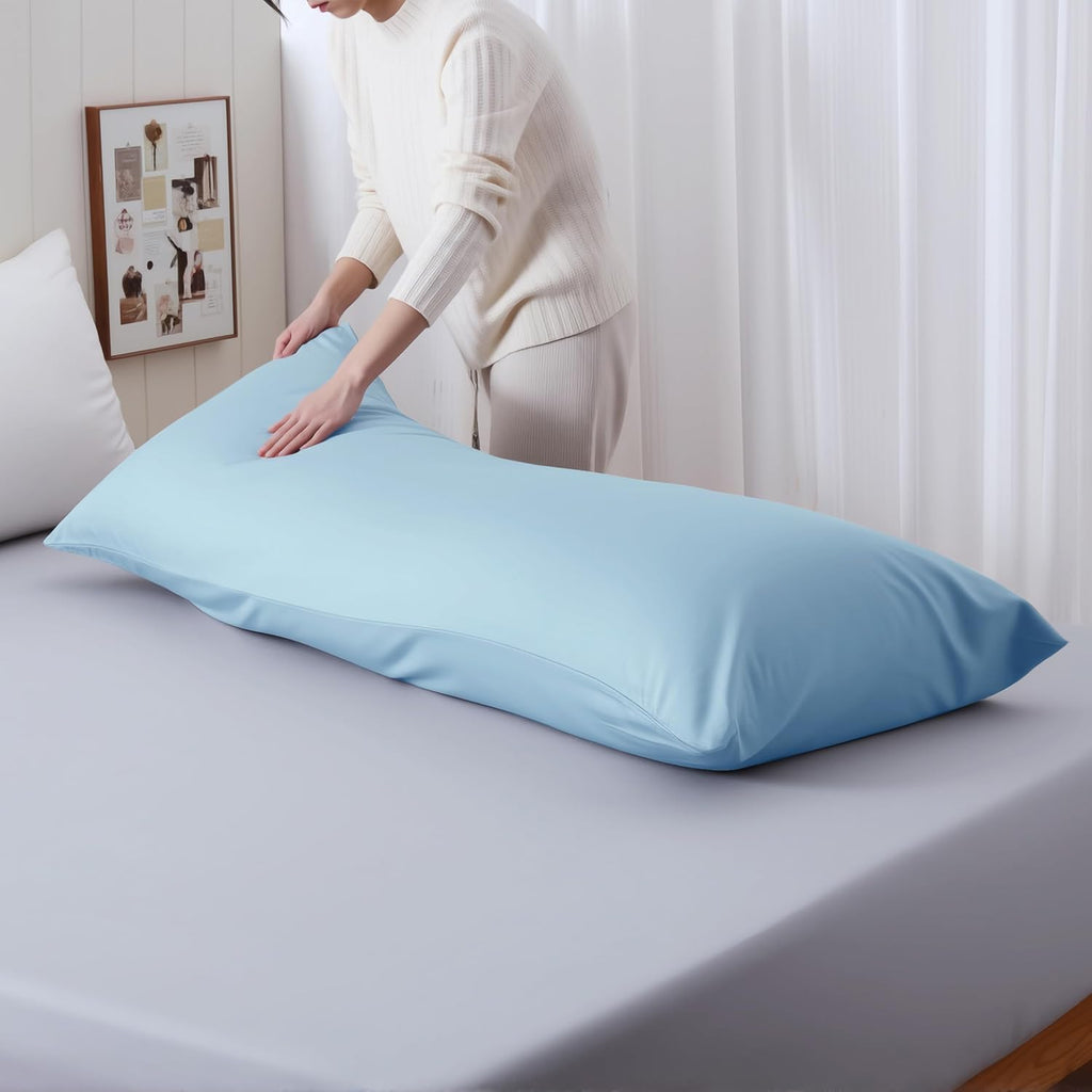 ShunjieHome Body Cooling Pillow Case, Viscose Derived from Bamboo Long Pillow Protectors, 400 TC Soft Silky Breathable Summer Body Pillowcas…