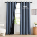 NICETOWN Stone Blue Curtains 52 x 84 inches Long, 100% Blackout Curtains Set of 2 Panels Thermal Insulated Privacy Window Curtains for…