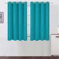 Lemomo Teal Thermal Blackout Curtains/52 x 54 Inch/Set of 2 Panels Room Darkening Curtains for Bedroom 54 Inch silver
