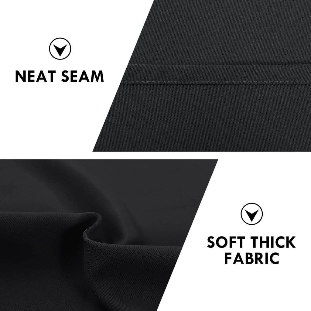 Dwcn Blackout Curtains – Thermal Insulated, Energy Saving & Noise Reducing Bedroom and Living Room Curtains, Black, W 42x L 63 Inch, Set of…