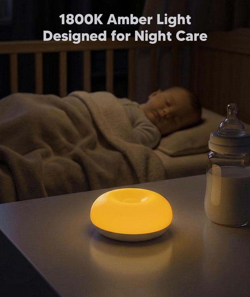 Bakzon Baby Night Light, 1800K Amber No Blue Light for Breastfeeding & Diaper Changes, Dimmable Silicone Egg Lamp with Flip Control…