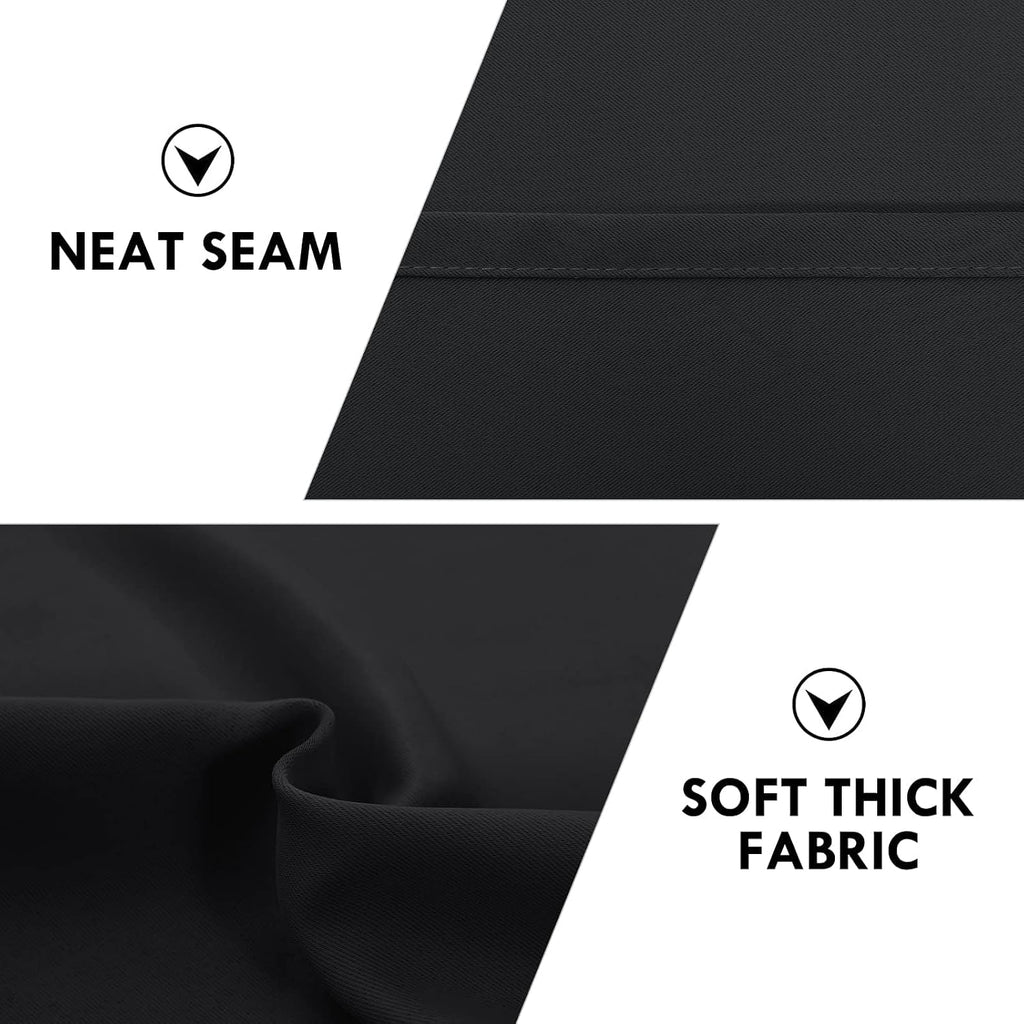 DWCN Blackout Curtains for Living Room Thermal Insulated, Energy Saving & Noise Reducing Bedroom Curtains, Black, W 70x L 84 Inch, Set of…