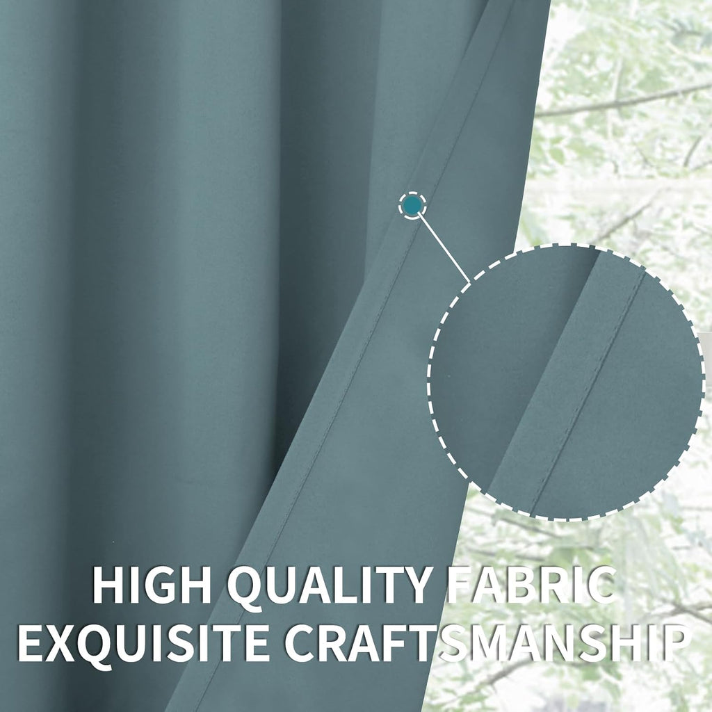 BGment Room Darkening Curtains 72 Inches Long - Grommet Thermal Insulated Drapes Window Treatment Curtains for Bedroom, 2 Panels, 42 x 72 I…