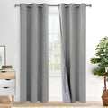 Xwzo 100% Blackout Curtains with Tiebacks- 2 Thick Layers Completely Shaded Window Treatment Thermal Insulated Lined Drapes with Grommets f…